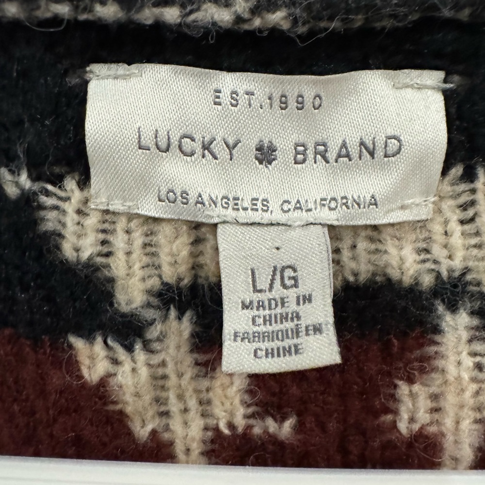 Lucky Brand Southwestern Aztec Open Cardigan NWT L - Picture 3 of 10